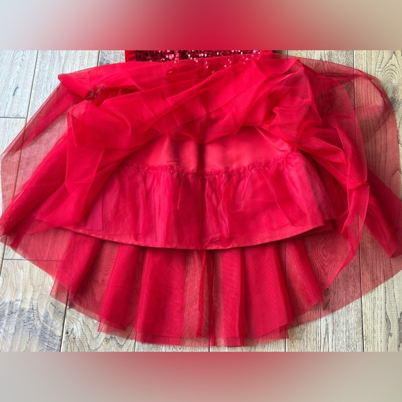 Cat & Jack Sleeveless Sequin Bodice Hi-Lo Tulle Skirt Dress size XS 4-5 - Picture 7 of 11